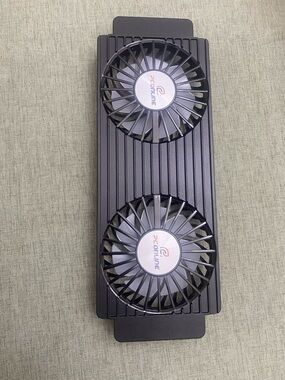 PCONLINE Notebook Radiator Dual Clip-On Cooling Fan - Gray